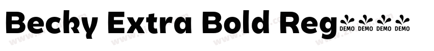 Becky Extra Bold Reg字体转换